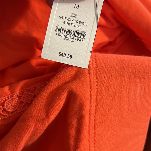 NWT Orange skort Stretchy Size M Crown & Ivy skirt with shorts under it … - Picture 12 of 12